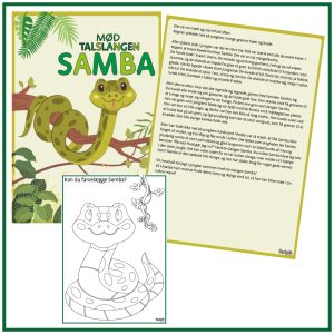 Mød Slangen Samba - Historie og tegning