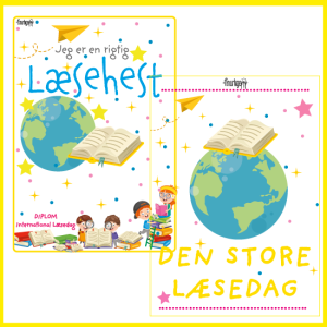 Den Kæmpestore Læsedag - FN's Internationale Læsedag - PLAKAT OG DIPLOM