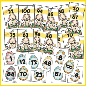 Tal-påskeæg og Tal-kaniner 1-100