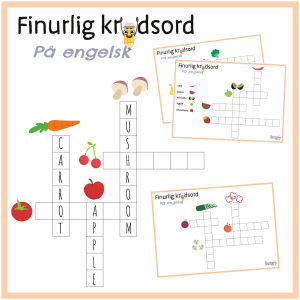 Krydsord - Frugt og grønt på engelsk
