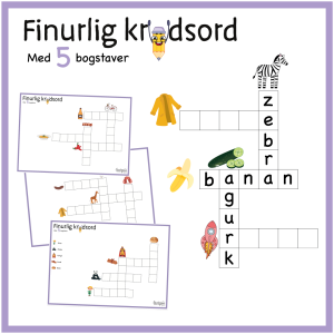 Krydsord - Ord med 5 bogstaver