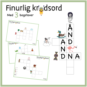Krydsord - Ord med 3 bogstaver