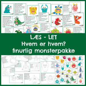 Monster-Læsepakke: Hvem er hvem? med LÆS LET læsning