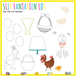 Slip Fantasien Løs: Færdiggør tegninger 6 (påske)