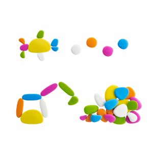 Selvlysende Rainbow Pebbles aktivitetssæt