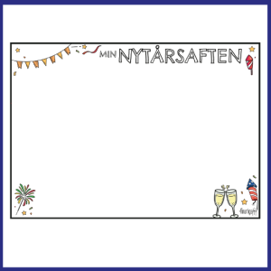 Min nytårsaften - tegneskabelon