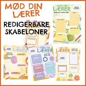 Mød din lærer - redigerbare skabeloner